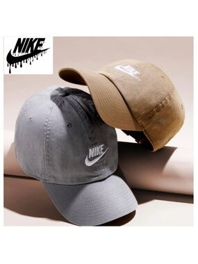 NIKE NK Unstructured Futura Wash Club Cap in Light Khaki